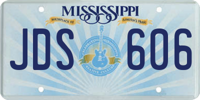 MS license plate JDS606