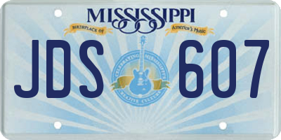 MS license plate JDS607