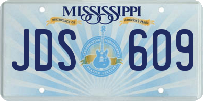 MS license plate JDS609