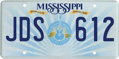 MS license plate JDS612