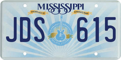 MS license plate JDS615
