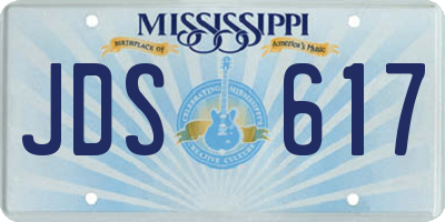 MS license plate JDS617