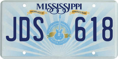 MS license plate JDS618