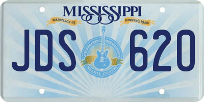 MS license plate JDS620