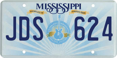 MS license plate JDS624