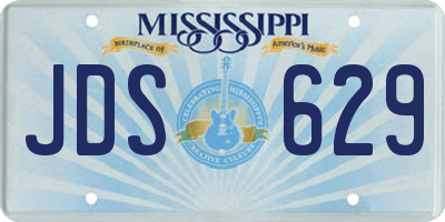 MS license plate JDS629