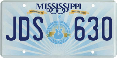 MS license plate JDS630