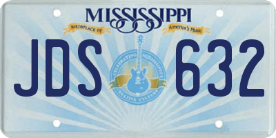 MS license plate JDS632