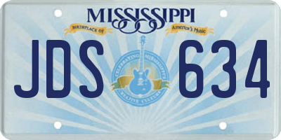 MS license plate JDS634