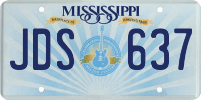 MS license plate JDS637