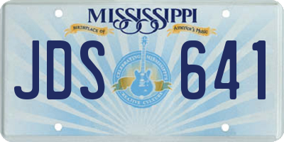 MS license plate JDS641
