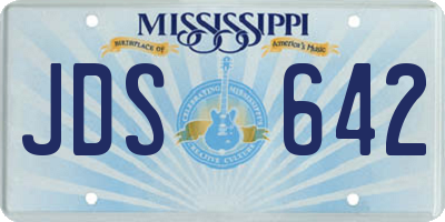 MS license plate JDS642