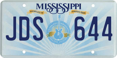 MS license plate JDS644