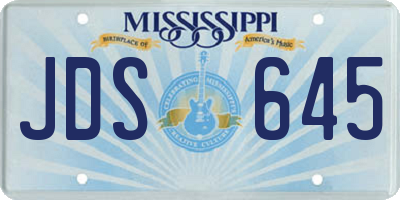 MS license plate JDS645