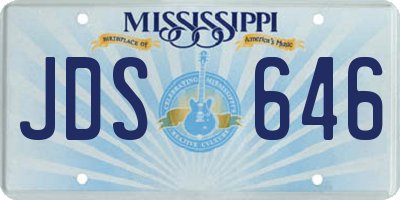 MS license plate JDS646