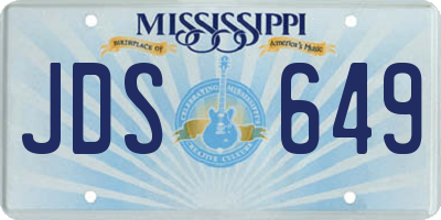 MS license plate JDS649