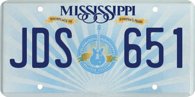 MS license plate JDS651