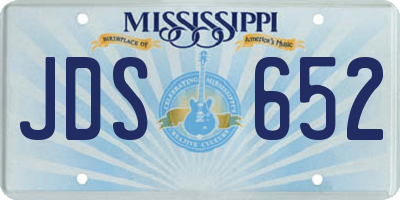 MS license plate JDS652