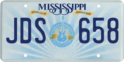 MS license plate JDS658