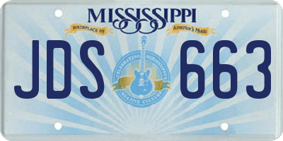 MS license plate JDS663