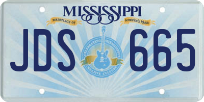 MS license plate JDS665