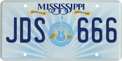 MS license plate JDS666