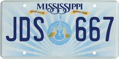 MS license plate JDS667