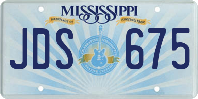 MS license plate JDS675
