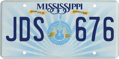 MS license plate JDS676