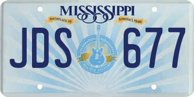 MS license plate JDS677