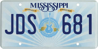 MS license plate JDS681