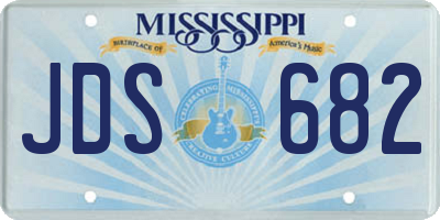 MS license plate JDS682
