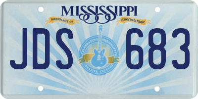 MS license plate JDS683