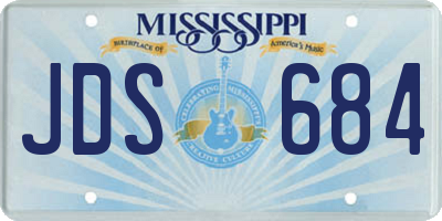 MS license plate JDS684