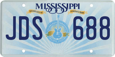 MS license plate JDS688