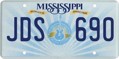 MS license plate JDS690