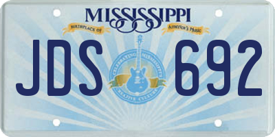 MS license plate JDS692