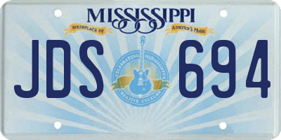 MS license plate JDS694