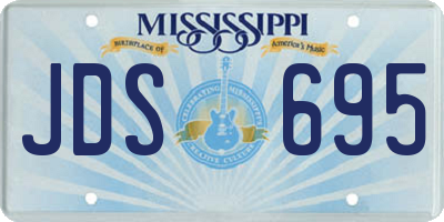 MS license plate JDS695