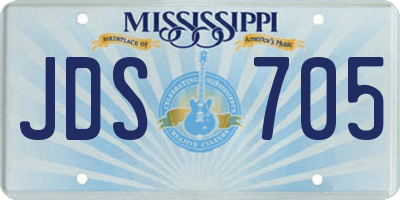 MS license plate JDS705