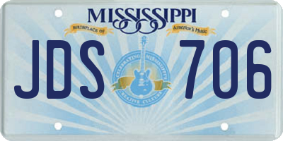 MS license plate JDS706