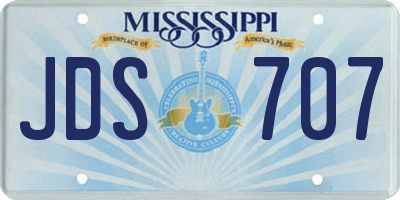 MS license plate JDS707