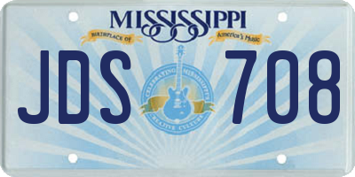 MS license plate JDS708