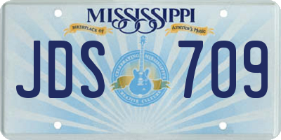 MS license plate JDS709