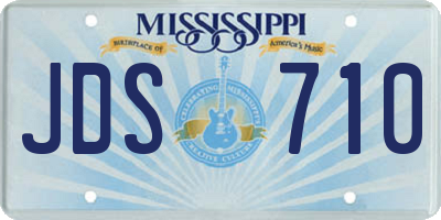 MS license plate JDS710