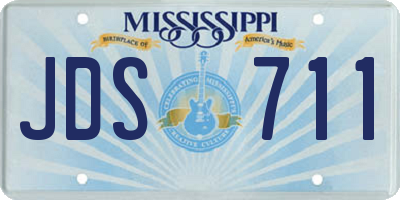 MS license plate JDS711