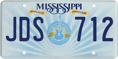 MS license plate JDS712