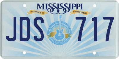 MS license plate JDS717