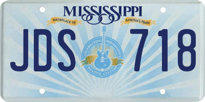 MS license plate JDS718