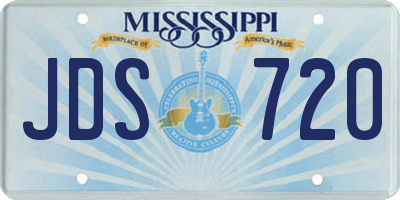 MS license plate JDS720
